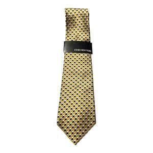 JONES NEW YORK Men's Neck Tie ~ Gold/Navy ~ Geometric Pattern ~ Designer!